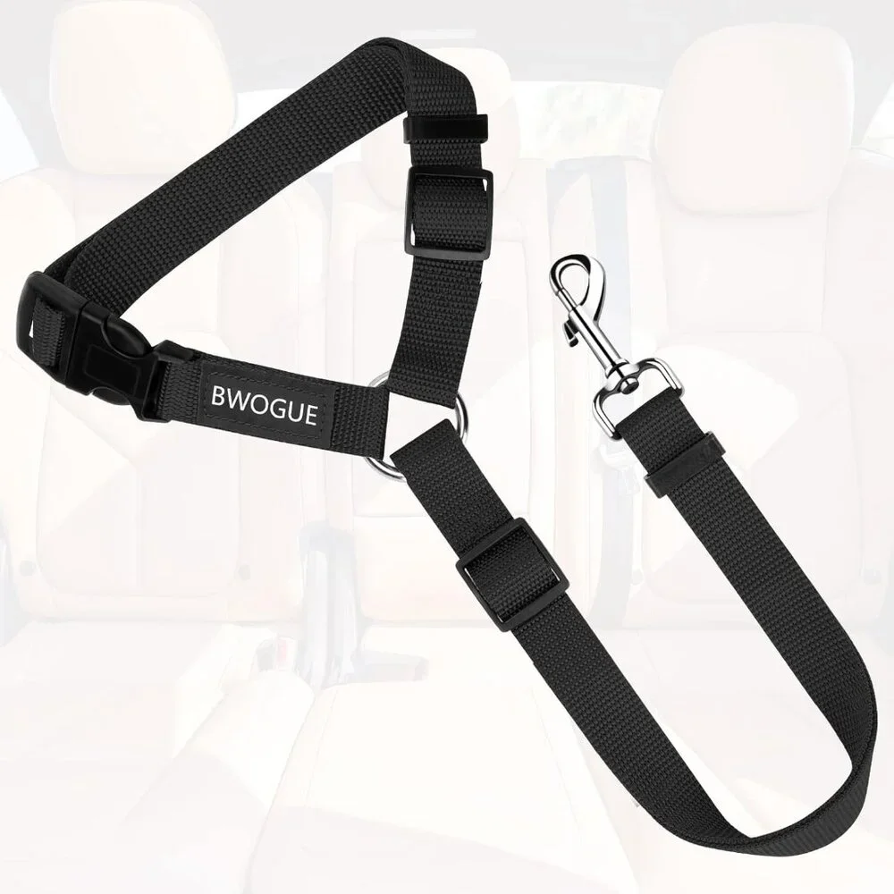 Pet Dog Cat Seat Belts, Car Headrest Restraint Adjustable Safety Leads (1 Pack) - Picture 6 of 8
